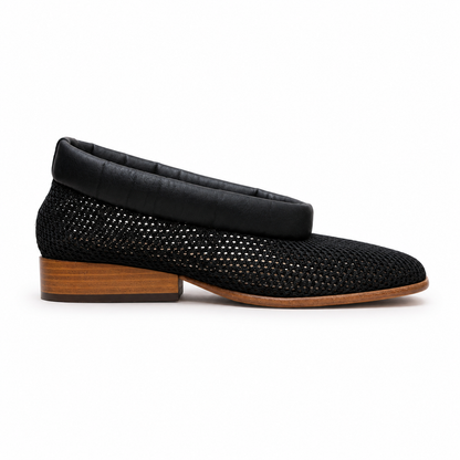 SAMPLE 41 GAIL Black | Woven Wedge Heel