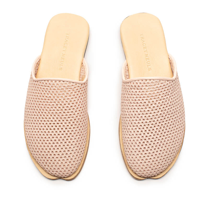 LALA Grapefruit | Perforated Leather Mule