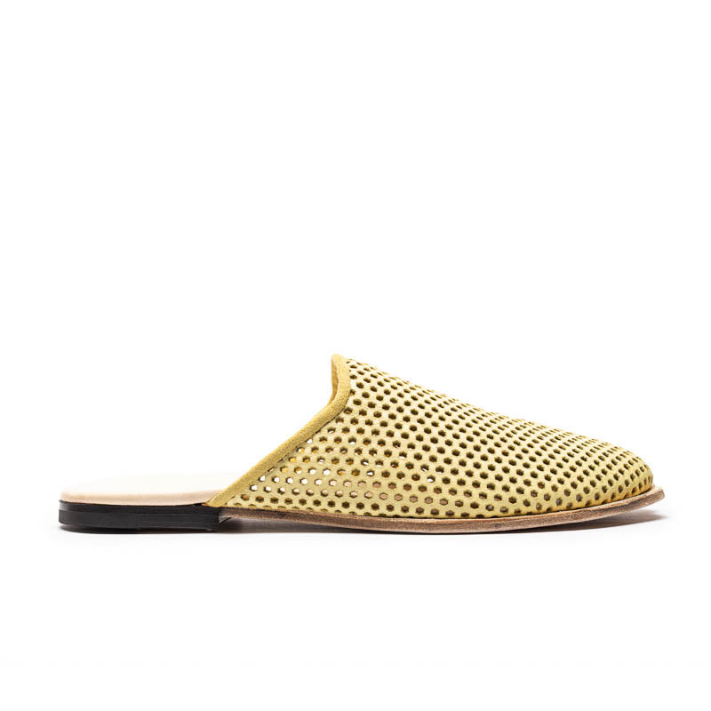 Lala Lime | Perforated Leather Mule | Tracey Neuls