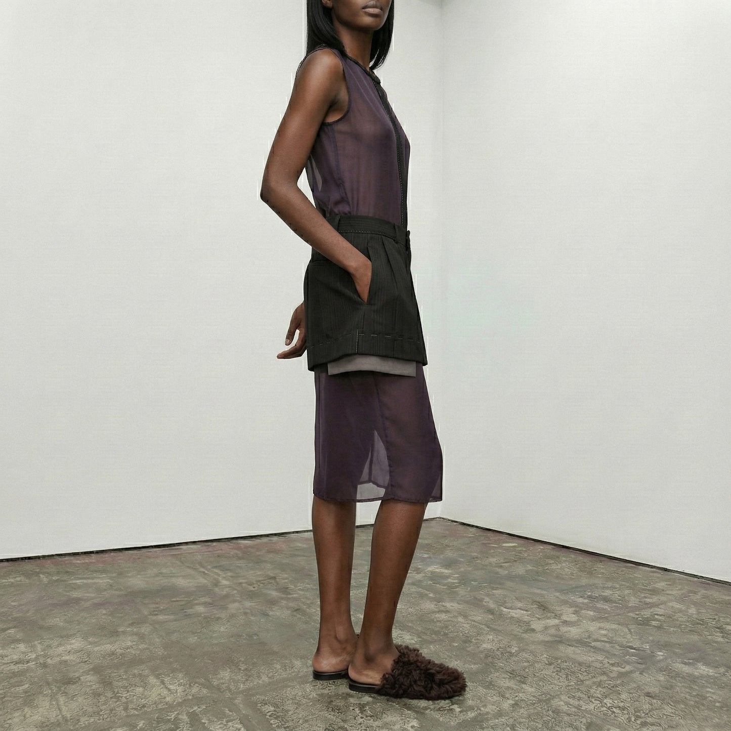 LALA Mangosteen | Shearling Mule