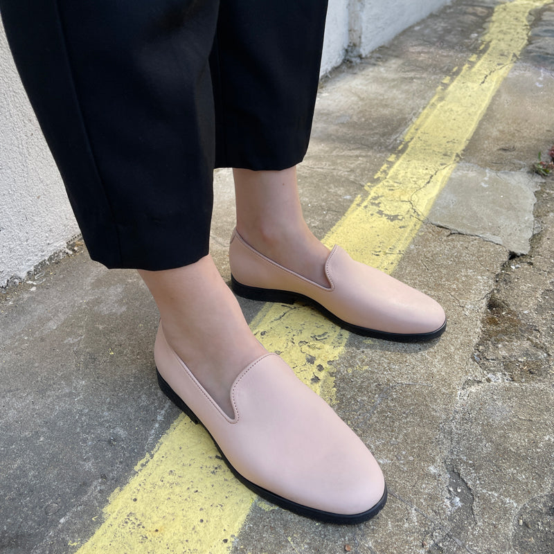 LOAFER Natural | Beige Nubuck Crepe Sole Loafers | Tracey Neuls