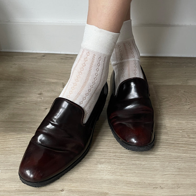Back To School | Above Ankle White Cotton Socks | Tracey Neuls