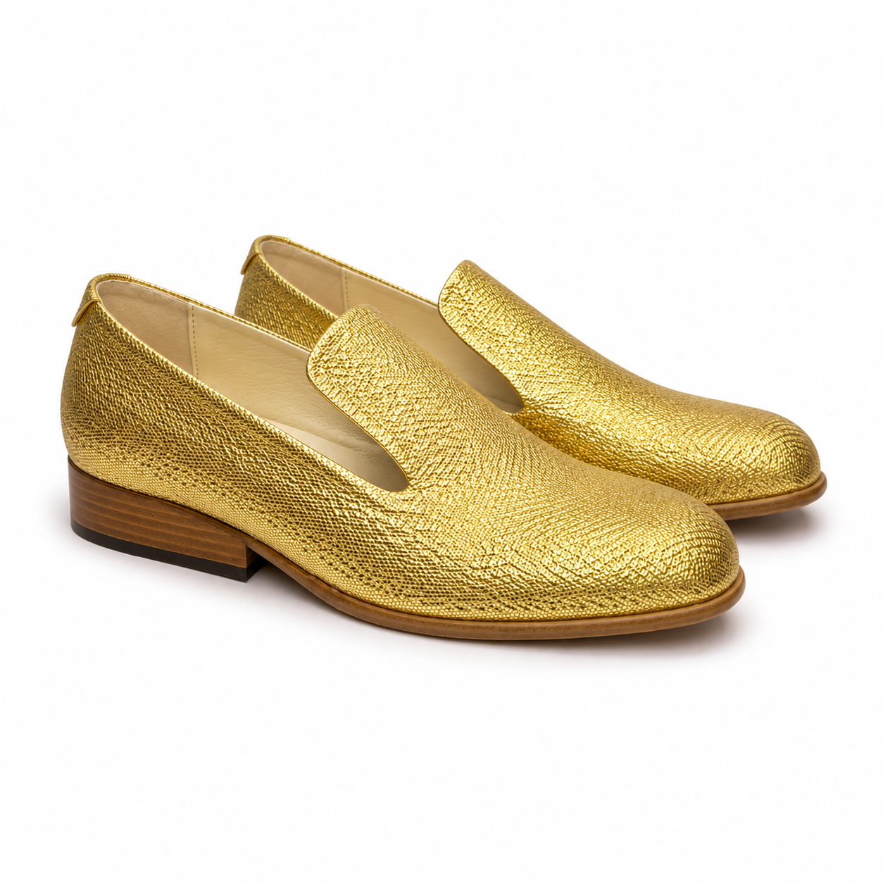 SAMPLE 41 LOAFER Gold | Textured Wedge Heel