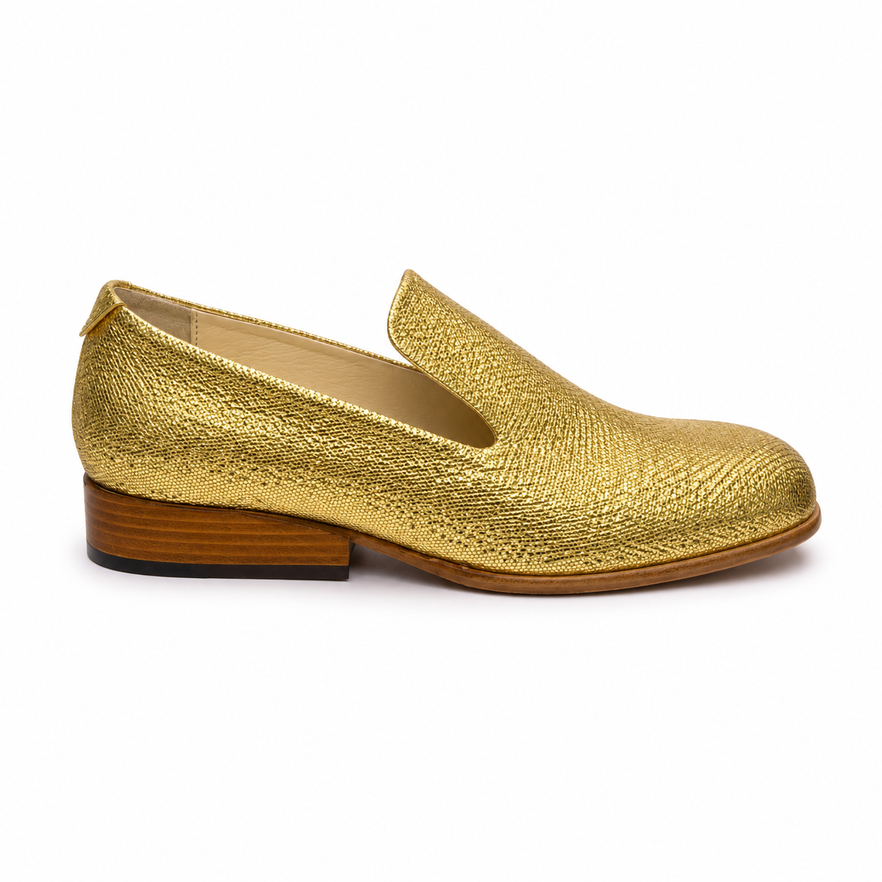 SAMPLE 41 LOAFER Gold | Textured Wedge Heel