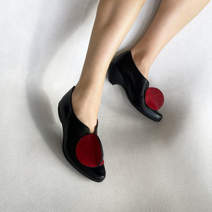 LOWTOP Cherry | Red Black Mid Heels | Tracey Neuls