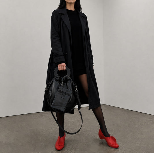 LOWTOP Red | Slip On Mid Heels