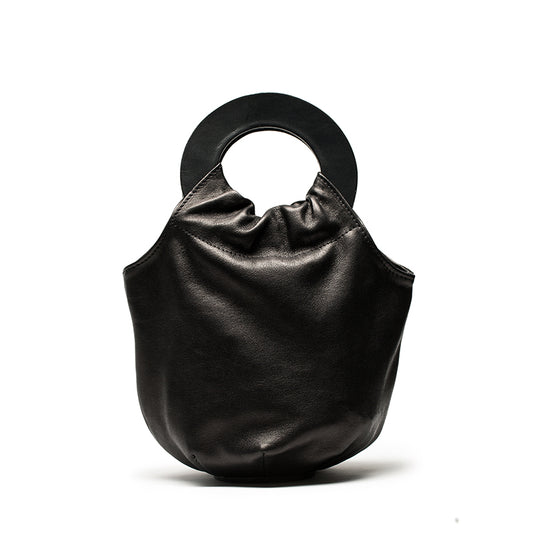 LOOPY Black | Reversible Leather Handbag | Tracey Neuls
