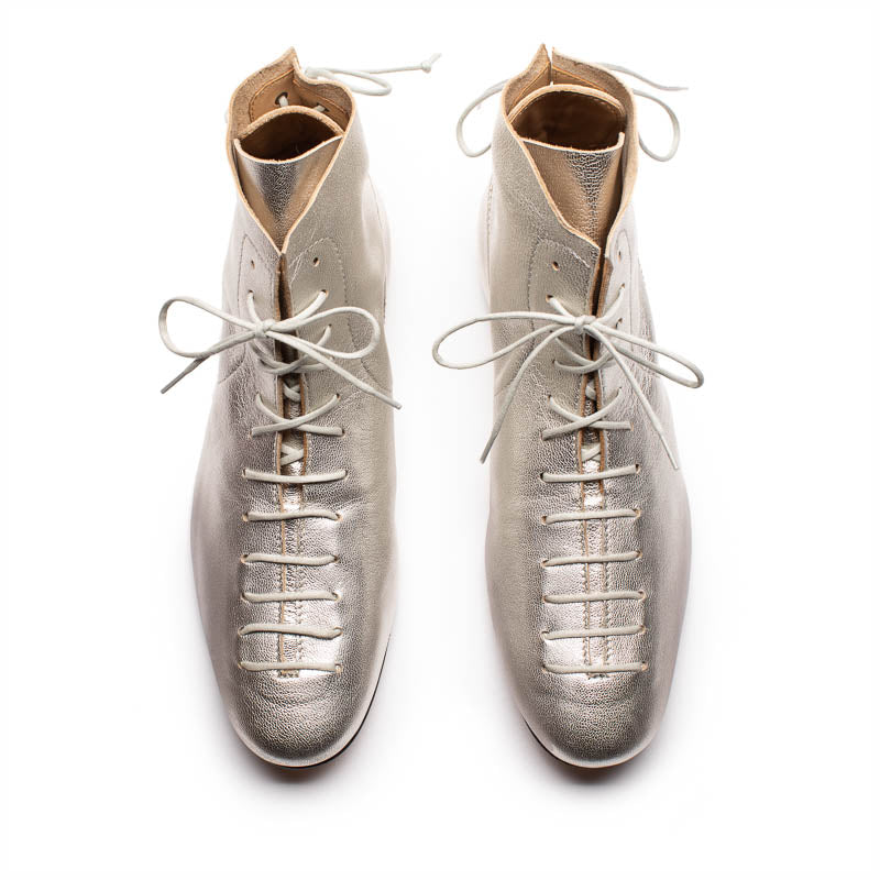 MAGRITTE Veuve | Champagne Lace up Leather Boots | Tracey Neuls