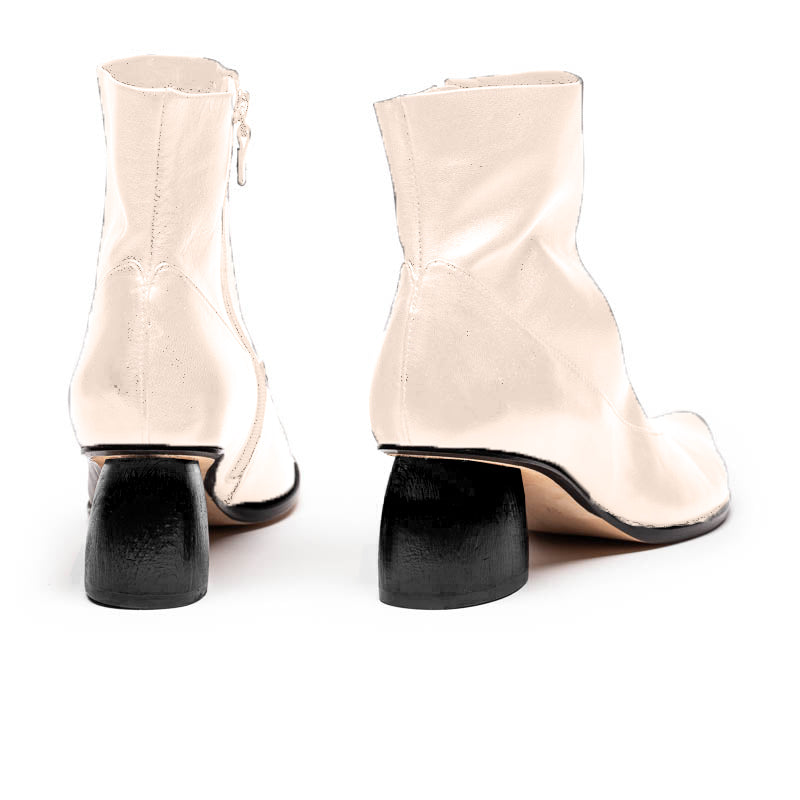 SS24 MANUELA Off-white | Leather Boots