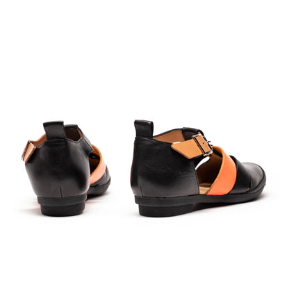 MARINER Neon | Red and Black Leather Sandals | Tracey Neuls