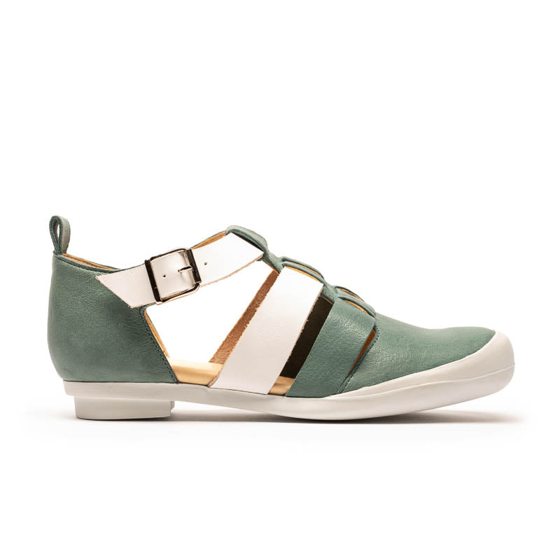 SS25_49 MARINER Sage | Leather Sandals | Tracey Neuls