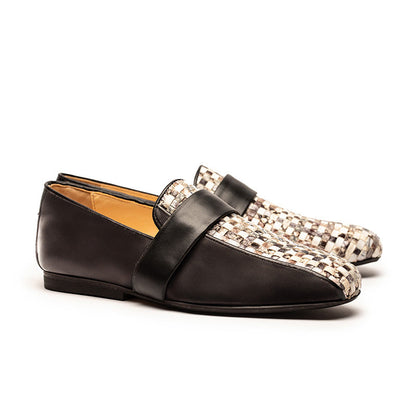 SS25_37 MONDRIAN Charcoal | Leather Loafers | Tracey Neuls