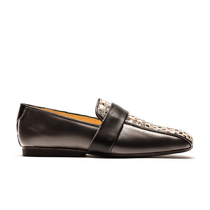 SS25_37 MONDRIAN Charcoal | Leather Loafers | Tracey Neuls