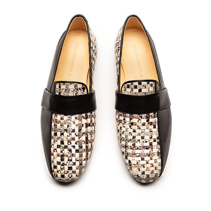 SS25_37 MONDRIAN Charcoal | Leather Loafers | Tracey Neuls