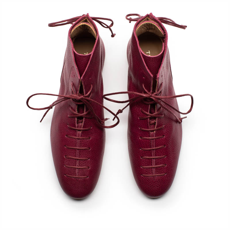 MAGRITTE Port | Deep Red Soft Leather Boxer Boots | Tracey Neuls