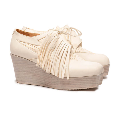 SAMPLE PAM Parchment Size EU 37 | Leather Wedge