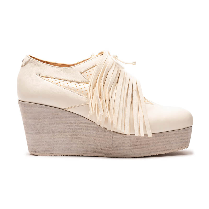 SAMPLE PAM Parchment Size EU 37 | Leather Wedge