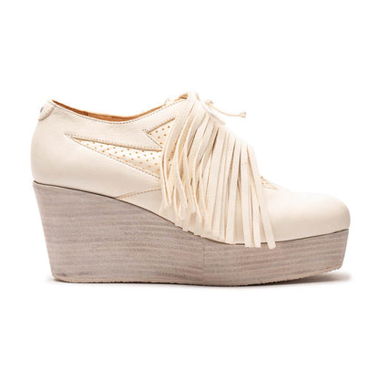 SAMPLE PAM Parchment Size EU 37 | Leather Wedge