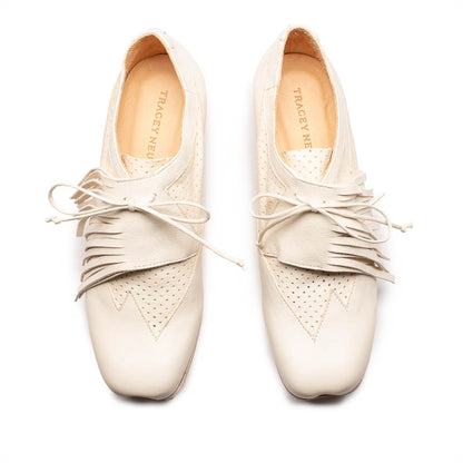 SAMPLE PAM Parchment Size EU 37 | Leather Wedge