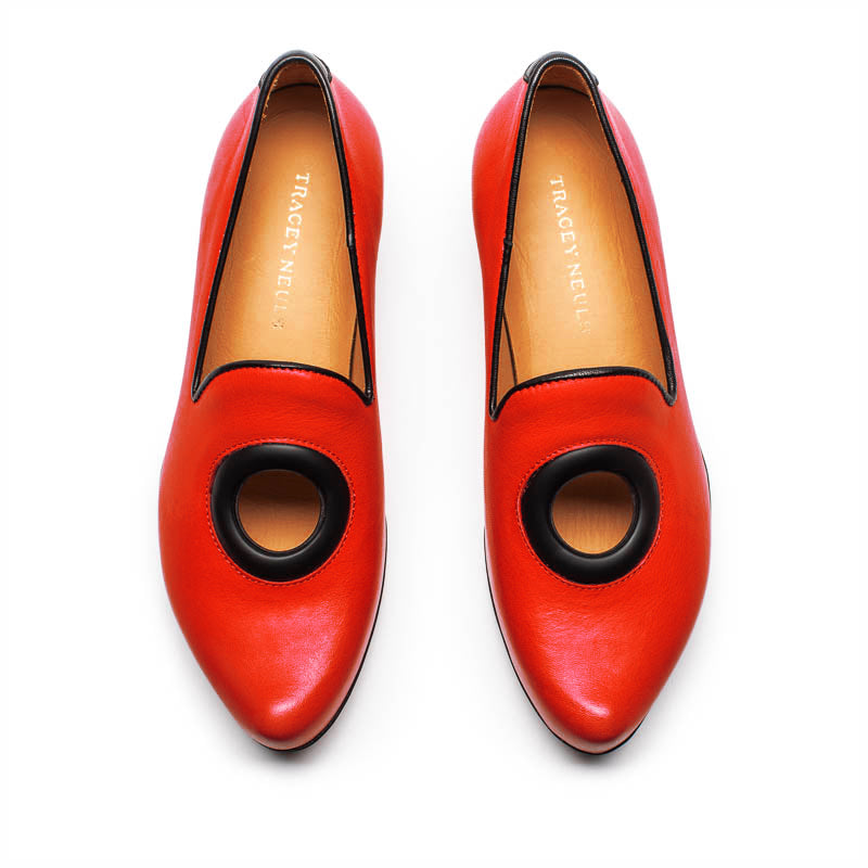 SS24 PEG Tomato | Leather Pumps | Tracey Neuls