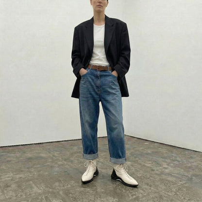 PUNK Parchment | Leather Sneaker Boots | Tracey Neuls