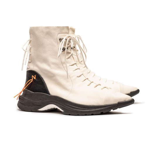 PUNK Parchment | Leather Sneaker Boots