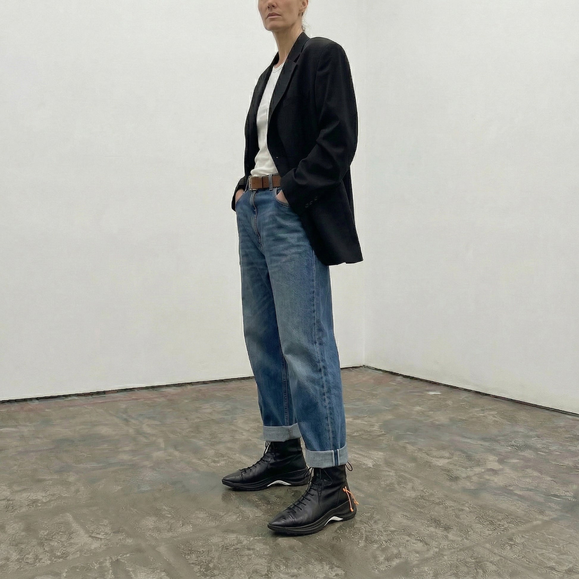 PUNK Black | Leather Sneaker Boots | Tracey Neuls