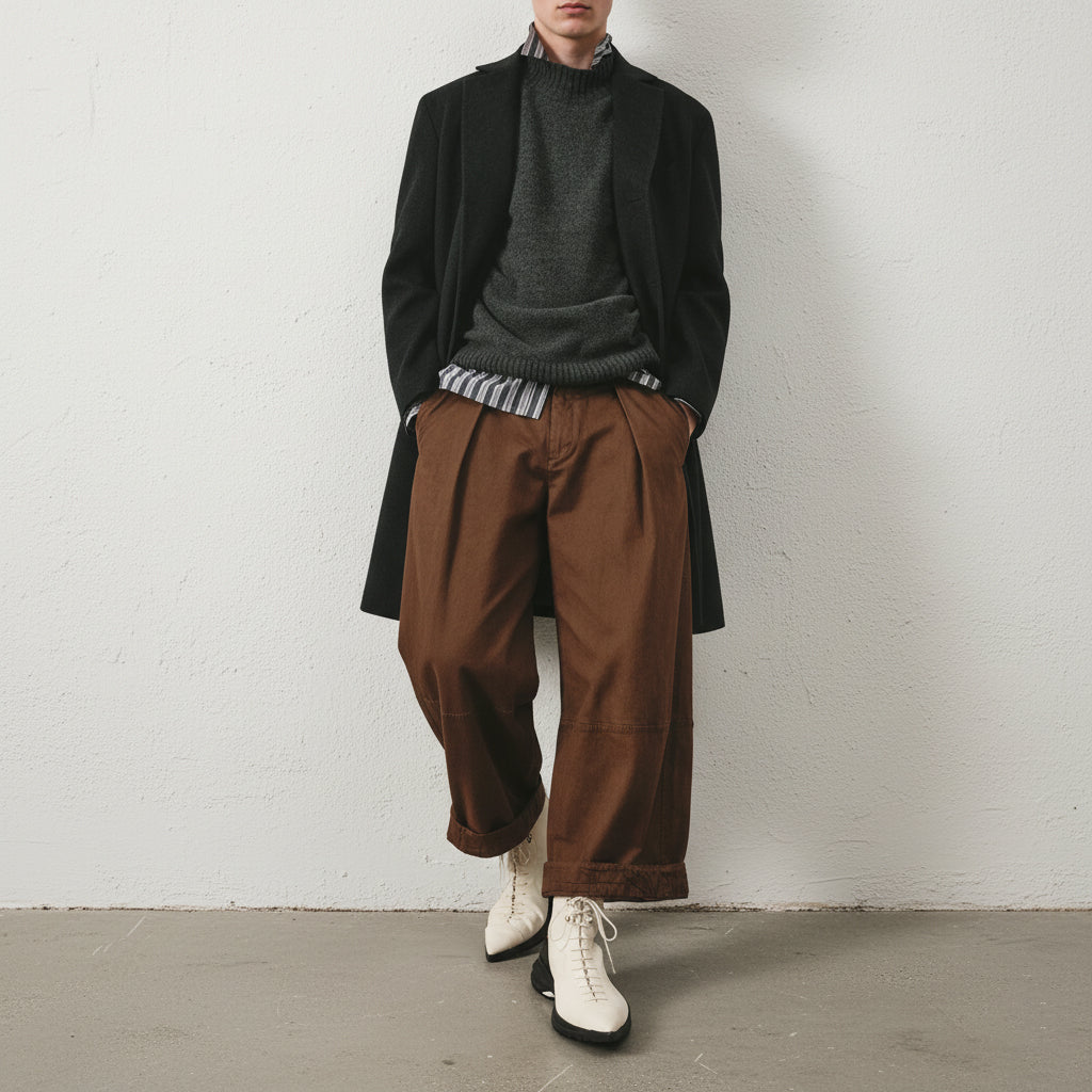 PUNK Parchment | Leather Sneaker Boots