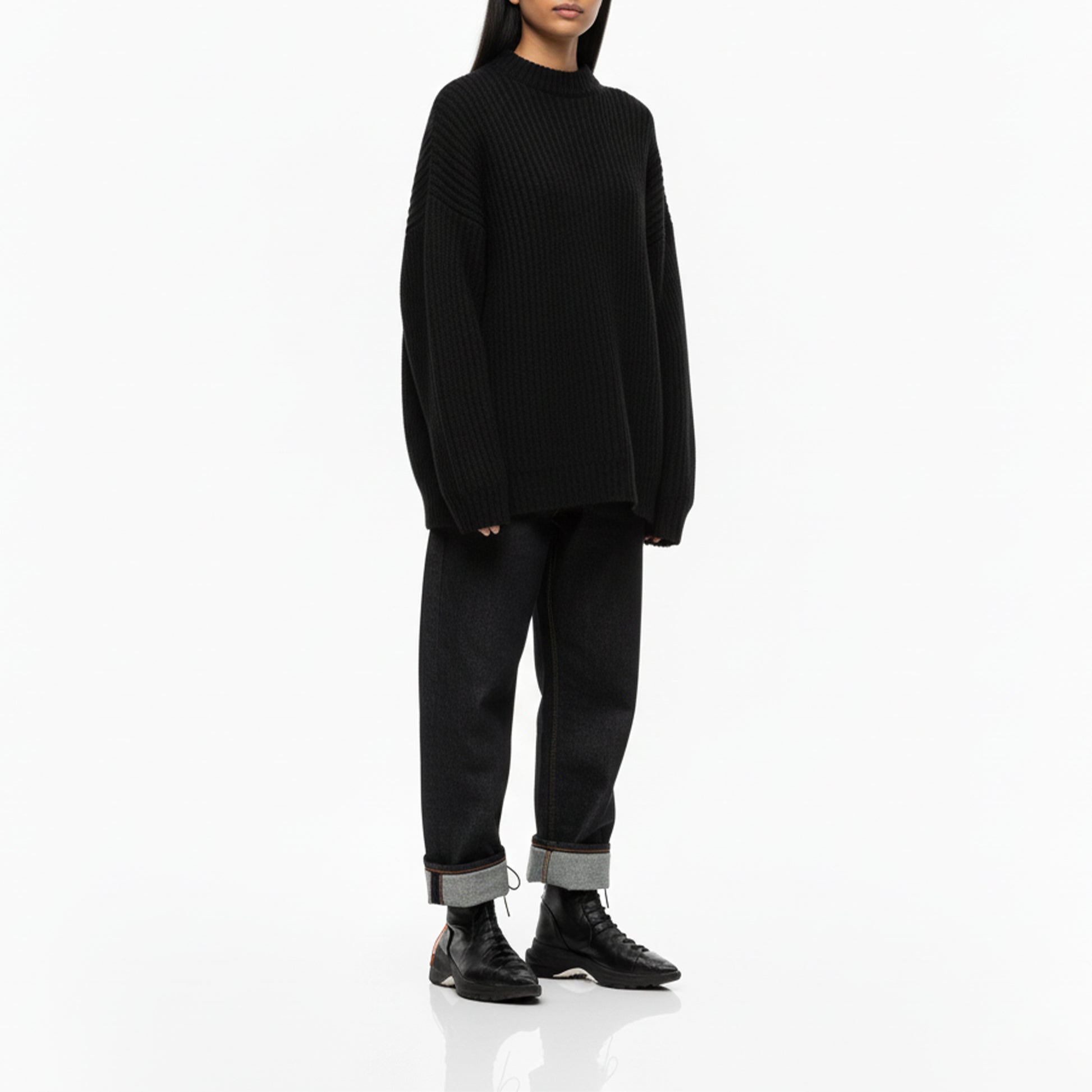 PUNK Black | Leather Sneaker Boots | Tracey Neuls