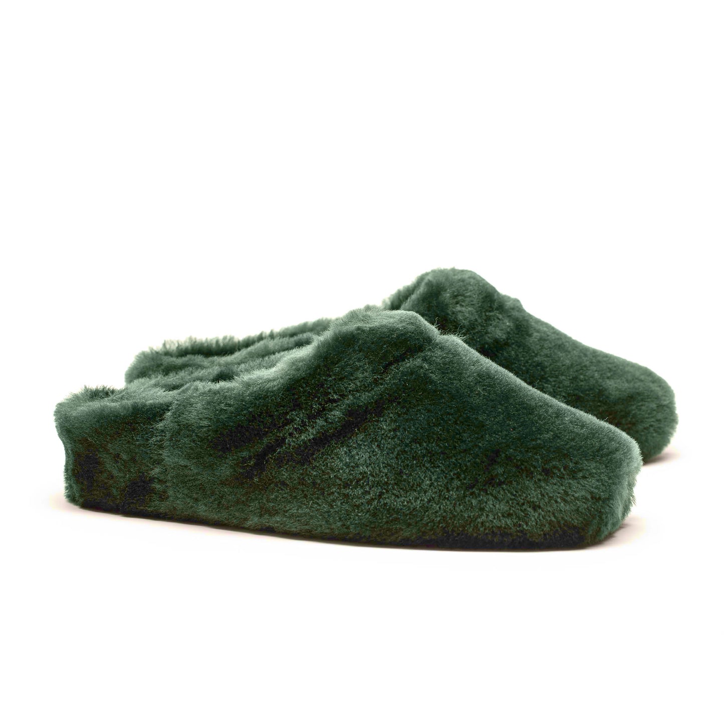 SLIPPERS Hygge | Forest Green Shearling Slippers | Tracey Neuls