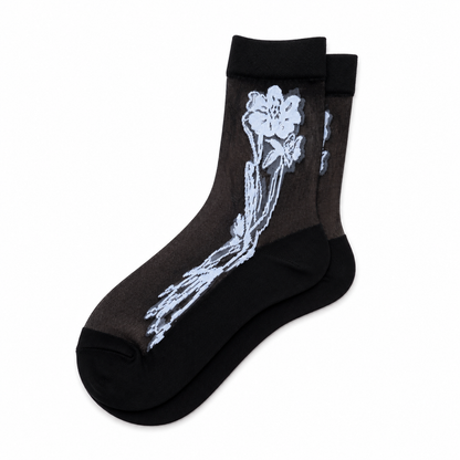 SOCKS Bloom | Black Sheer