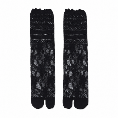 SOCKS Lace Black | Split Toe Sheer