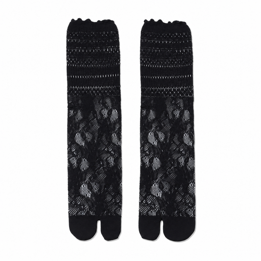 SOCKS Lace Black | Split Toe Sheer