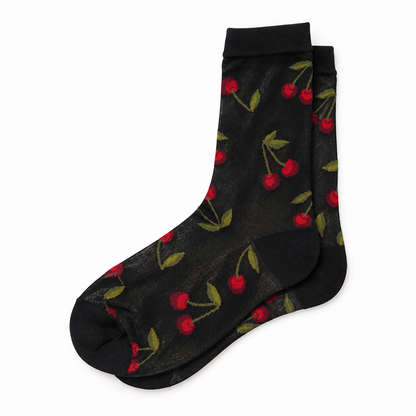 SOCKS Cherry | Black Sheer