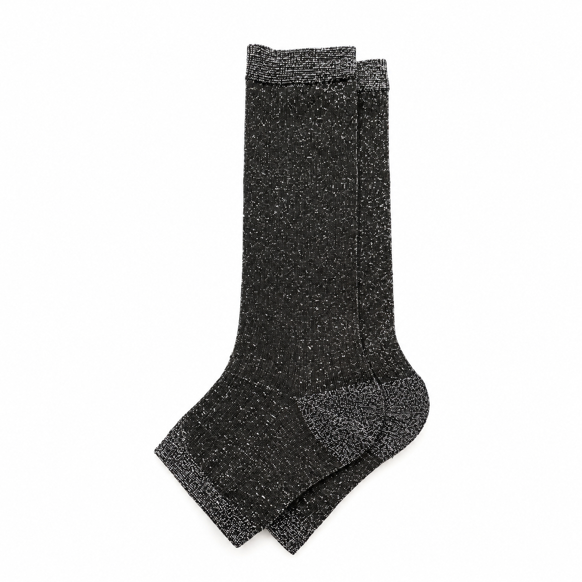 SOCKS Silver | Glitter Footless Socks