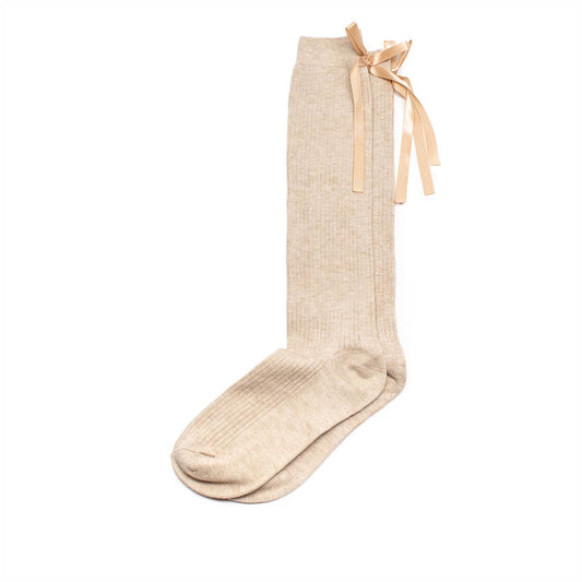 SOCKS Bows | Cream Viscose Blend