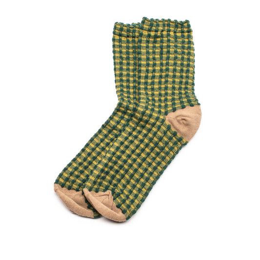 SOCKS Checked | Avocado Cotton | Tracey Neuls