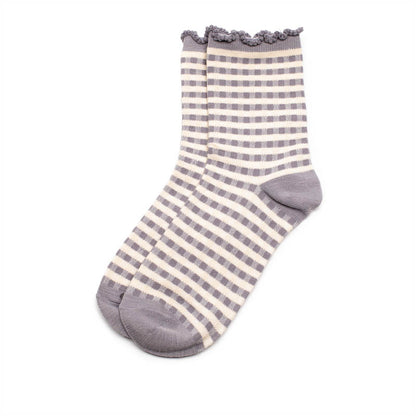 SOCKS Checkers | Lilac Cotton Blend | Tracey Neuls