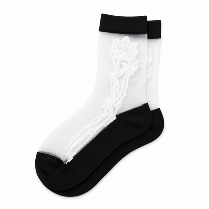 SOCKS Bloom | White Sheer