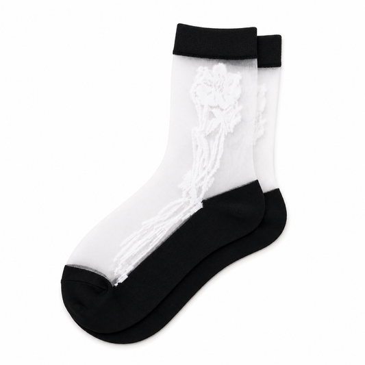 SOCKS Bloom | White Sheer