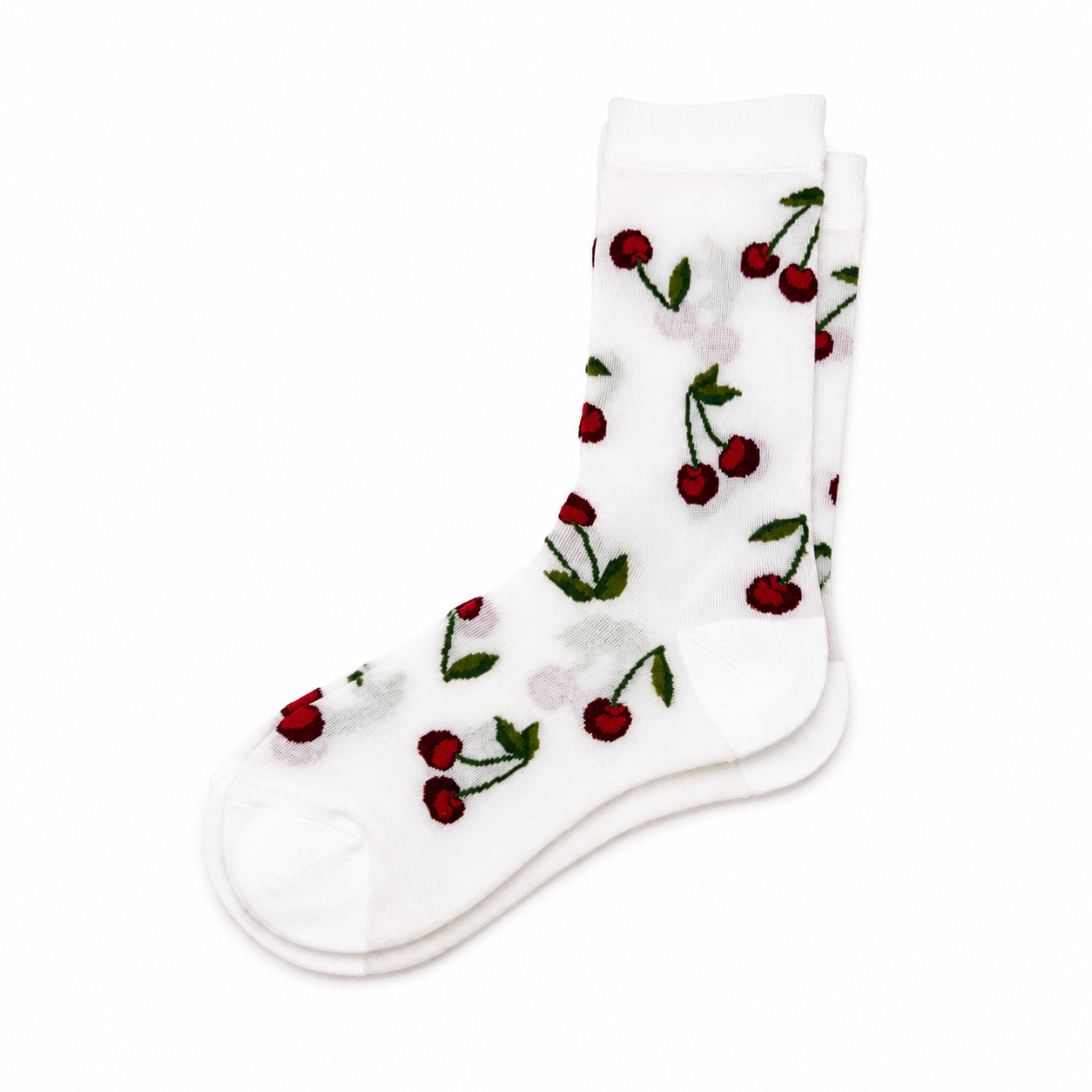 SOCKS Cherry | White Sheer