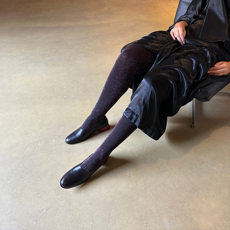 SPACE VOID Smoke | Black Leather Slip On Shoes | Tracey Neuls