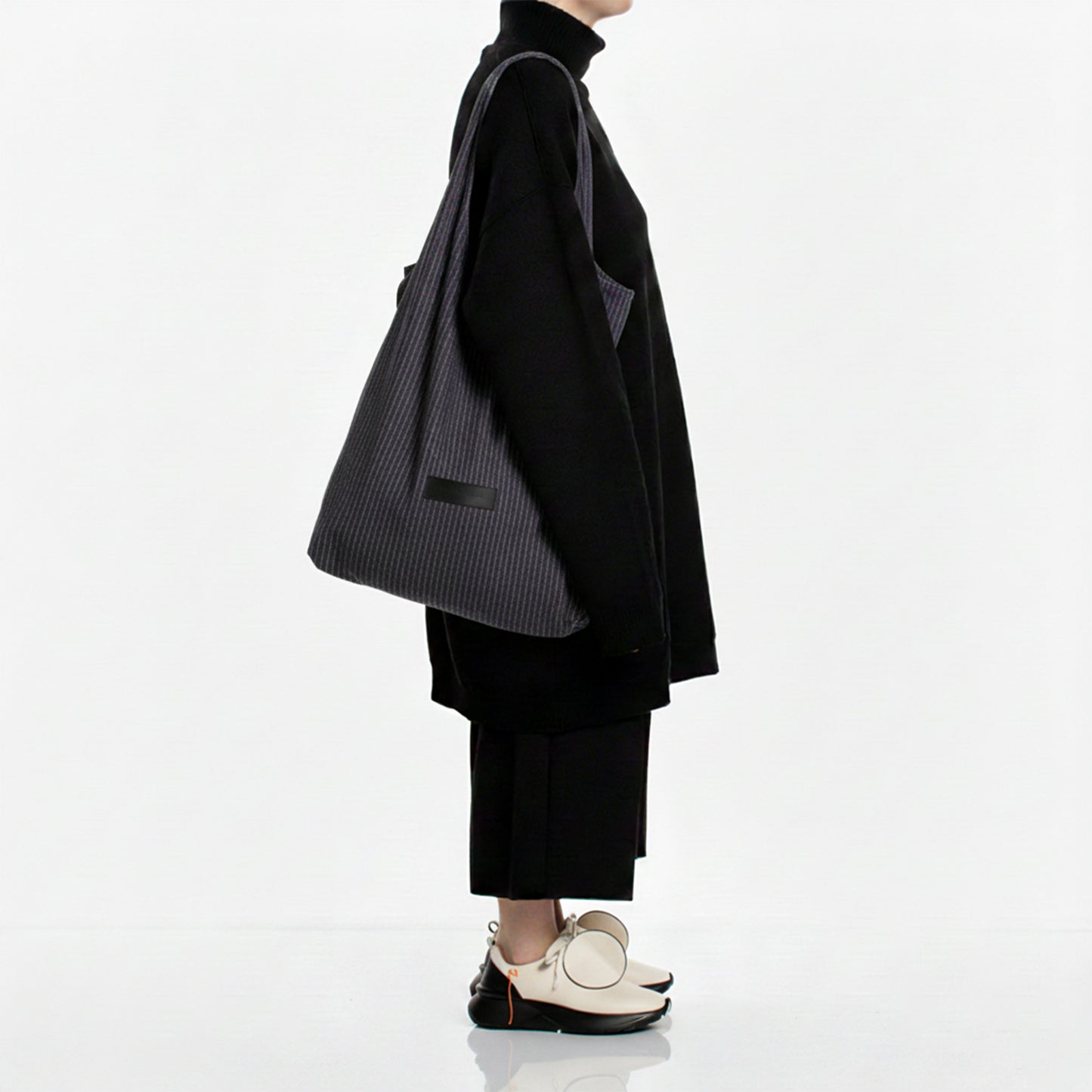 SHOPPER Pinstripe Grey | Wool Bag | Tracey Neuls