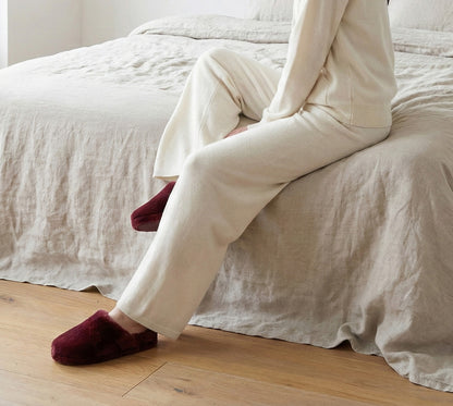 SLIPPERS Bordeaux | Shearling | Tracey Neuls