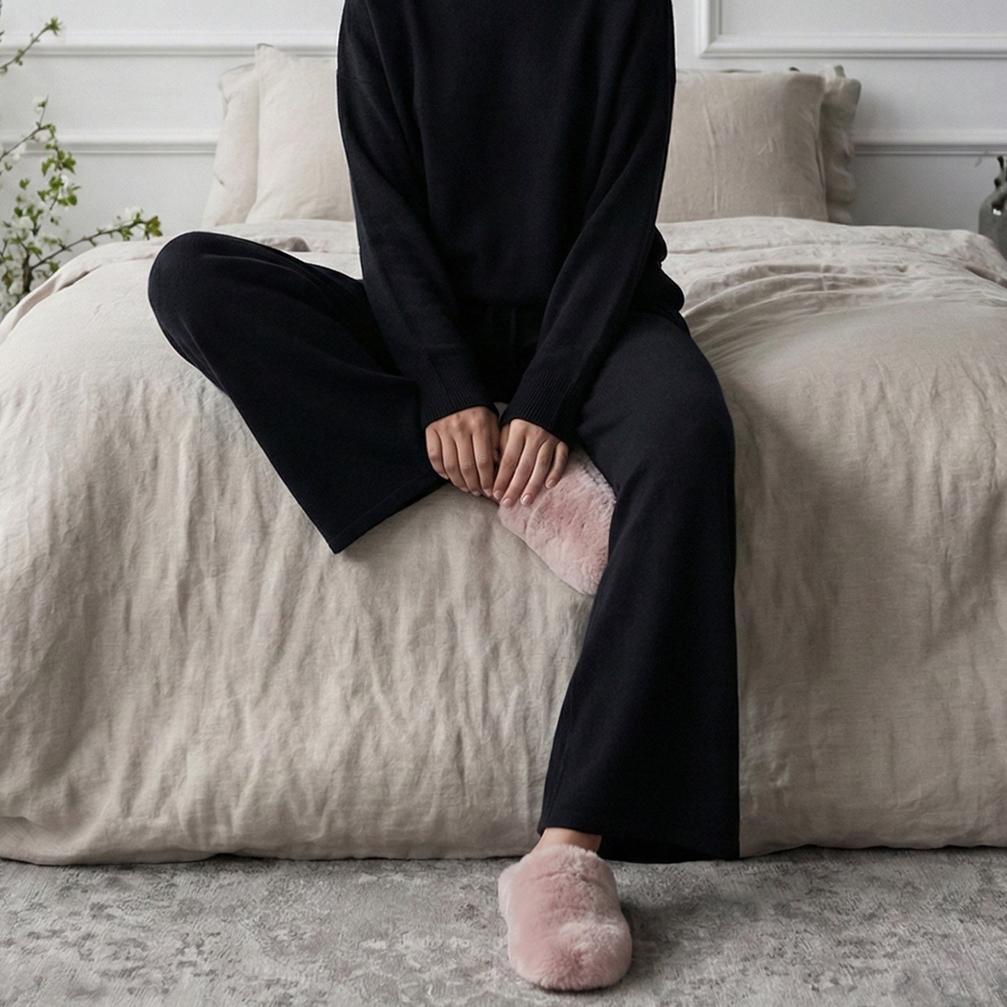 SLIPPERS Dusty Rose | Shearling | Tracey Neuls