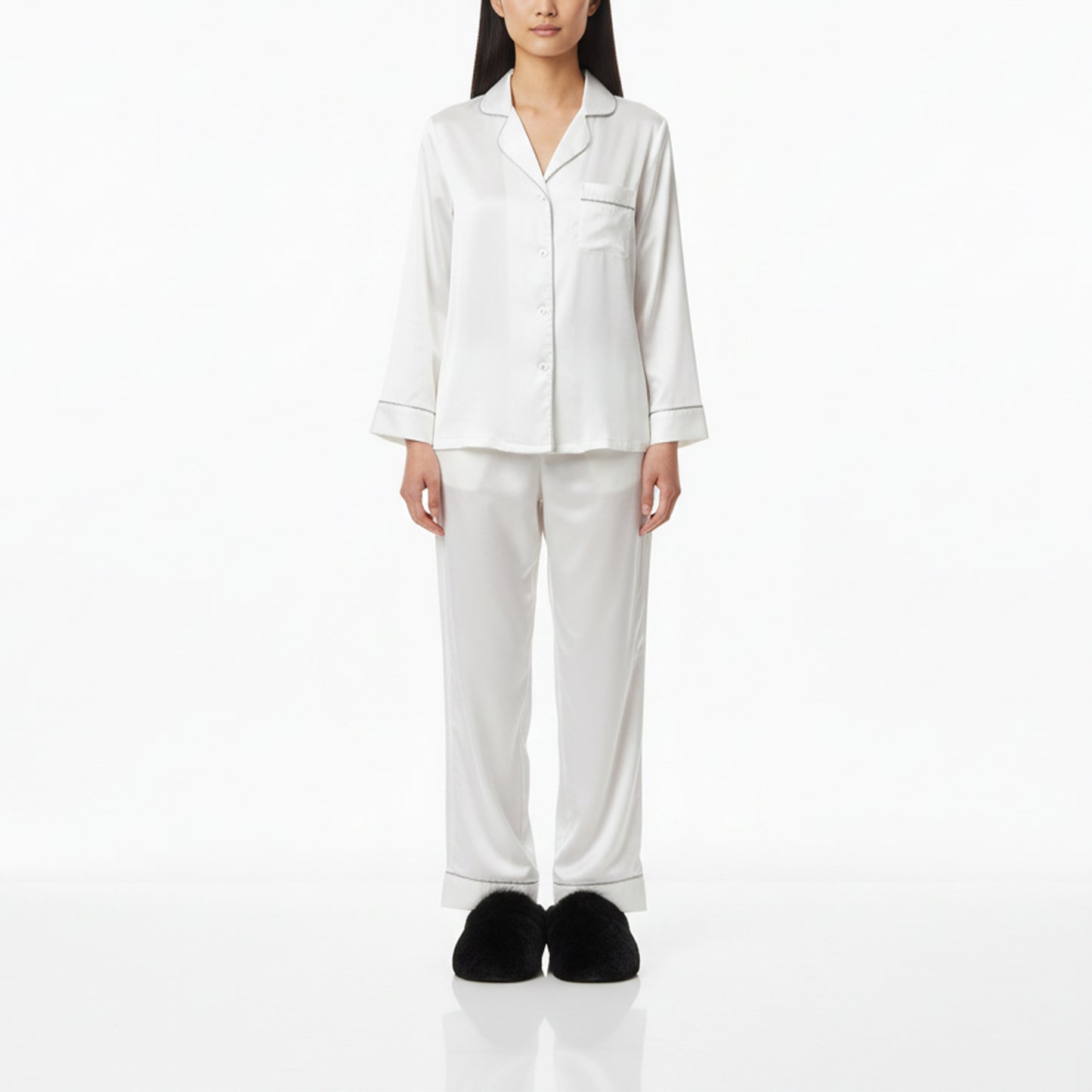 SLIPPERS Black | Shearling | Tracey Neuls