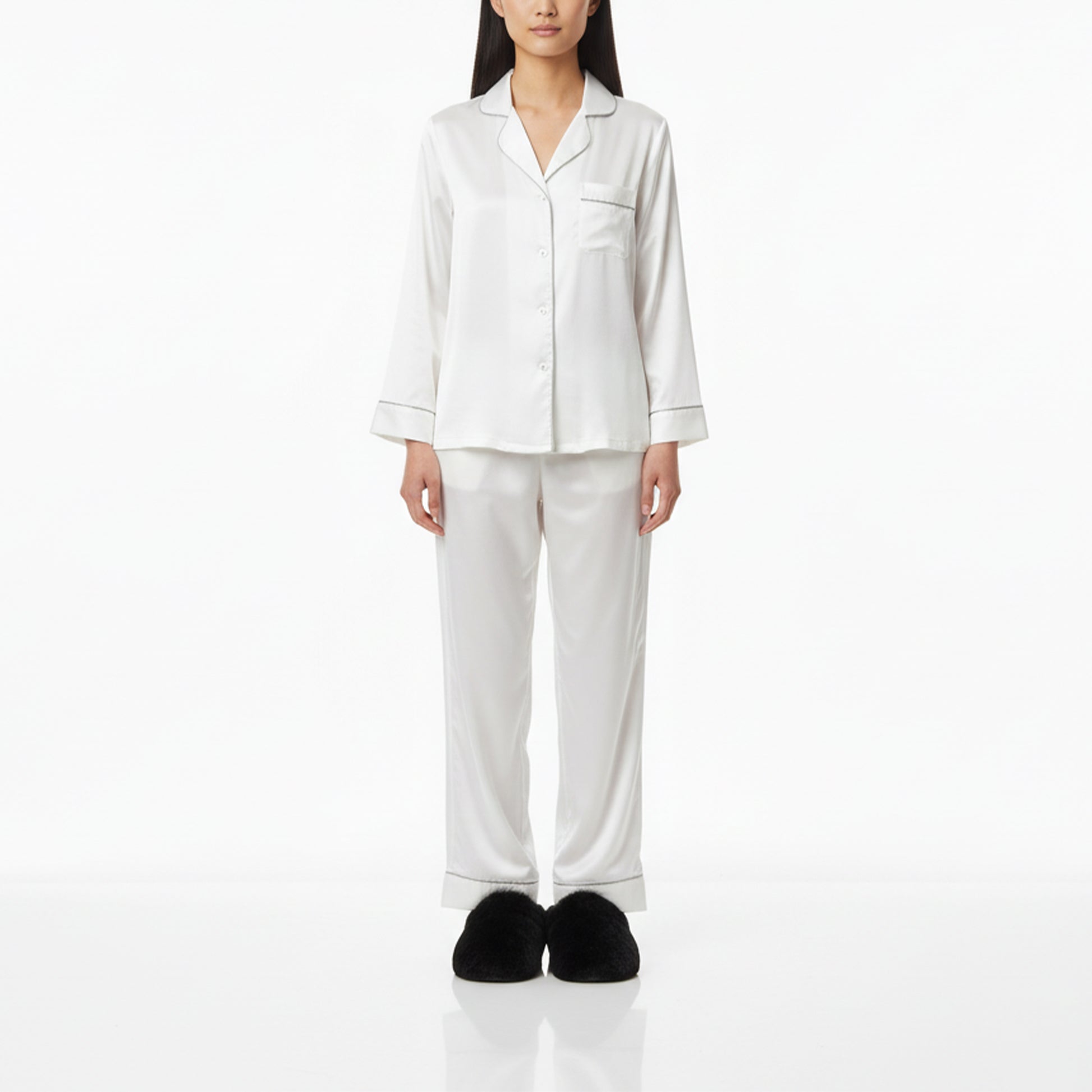 SLIPPERS Black | Shearling | Tracey Neuls