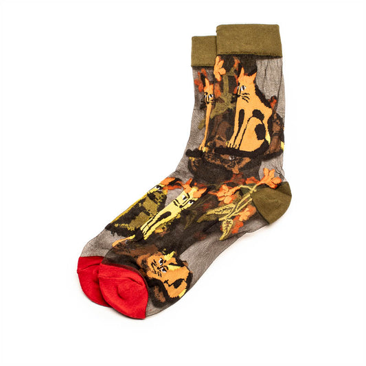 SOCKS Flower Field | Red Sheer | Tracey Neuls