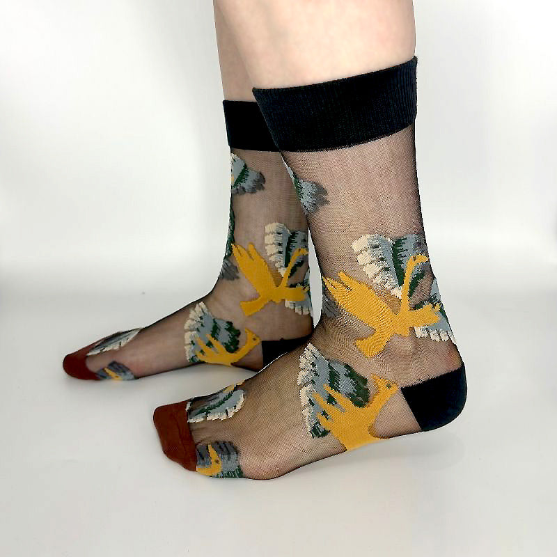 SOCKS Flower Field | Caramel Sheer | Tracey Neuls