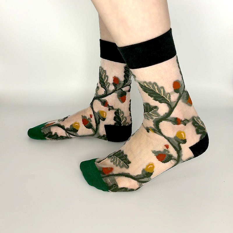 SOCKS Flower Field | Emerald Sheer | Tracey Neuls